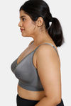 Zivame True Curv Beautiful Basics Double Layered Non Wired Full Coverage Minimiser Bra - Lava Smoke — thumbnail 3